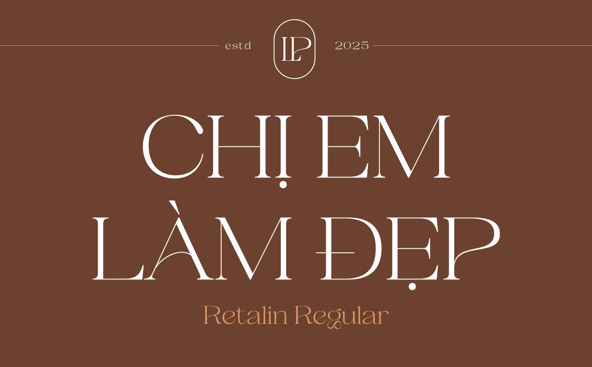 Phông chữ cho lĩnh vực làm đẹp, spa TH Retalin Regular Việt hóa